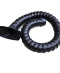 Heavy Hitter Flexible Exhaust Hose With Slick Square Capture Hood For Hassle Free Industrial Welding Smoke Ventilation And Solder Fume Extraction 50 Mm Dia 180 Cm Length Work Ready, showing flexible black hose and capture hood.
