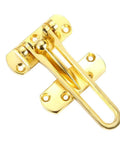 Gold finish Heavy Duty Door Buckle Safety Chain Lock for home and hotel doors, zinc alloy, anti-theft guard.