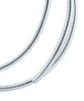 Rad 72 Inch Chrome Wire Loom Durable Corrugated Polypropylene Tubing Protects Electrical Wiring On Custom Carseeekend Cruisinng close-up of chrome tubing.
