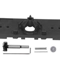 Aramox Hinge Hole Saw Jig For Precise 35mm Cup Drilling With Adjustable Depth Stop And Spacing Options. Includes jig and accessories.