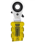 Close-up of Lineman Insulating 4-In-1 Box Wrench With See-Through Handle 1000V Rated, showing 1/2 inch socket.