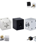 Aluminum Block For 8mm Bore T8 Lead Screw Nut Housing Bracket Fits 3D Printer Parts Trapezoidal Leadscrew Conversion Nut Seat Silver New Version