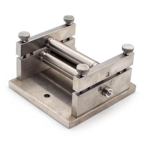 DIY Manual Plate Rolling Machine Handy Mini Bending Tool, stainless steel build, for soft metal sheets and tubes.