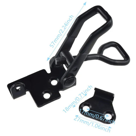 Two Pack Adjustable Metal Toggle Latch Clamps Beefy Heavy Duty Quick Release Hasp Latch With Lock Hole 100 Kg Holding Capacity
