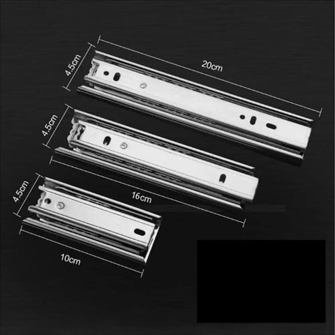 Heavy Duty Full Extension Drawer Runners For Super Smooth 3 Section Sliding Tracks 6 Inch Capacity 30 Kg Guide Glides