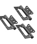 Heavy Duty Silent Flat Door Hinges With Screws Four Inch Thickened Anti Rust Stainless Steel Smooth Close Interior Door Hardware Zero Grind And No Squeak Nonsense, black finish.