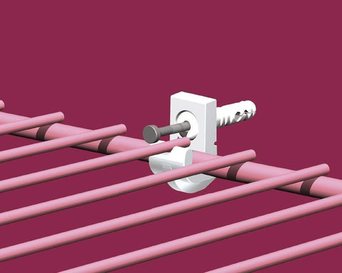 Wire Shelving Back Wall Clips For Drywall Installation 48 Pack White Preloaded Back Clips For Easy Mounting Secure Standard Shelf Support One Clip Per Foot Of Shelf Span Heavy Duty Wall Mount Hardware