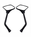 Black 10Mm Square Motorcycle Mirrors Universal Fit For Touring Bikes Sport Bikes Cafe Racers Electric Scooters Rear View