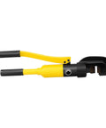 Heavy Duty Hydraulic Rebar Cutter 13 Ton Cuts Up To 22mm Steel Rods showing handheld design in yellow and black for construction use.