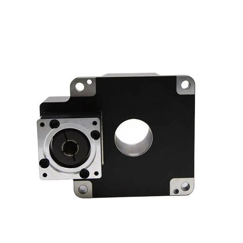 GT200 Hollow Rotary Table Powered By Servo Motor For Slick 360 Degree Indexing And Tight Angular Positioning detailed view of rotary indexer with mounting holes.