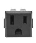 Straight Up Dang Tough Industrial Us 5 15R AC Power Outlet, black three-prong socket front view, for jobsite work.