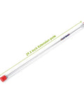 Dual Pack Aluminum Airless Paint Sprayer Tip Extension Poles 29.5 Inch rod with red caps, side view