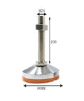 4 Pack Heavy Hitter Adjustable Leveling Feet Stainless Steel Machine Supports With M24 Threaded Studs And Thickened Base Pads for wobbly gear, showing M24 stud and thick base.