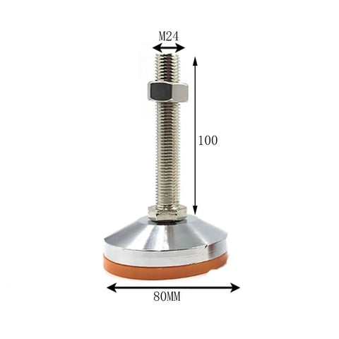 4 Pack Heavy Hitter Adjustable Leveling Feet Stainless Steel Machine Supports With M24 Threaded Studs And Thickened Base Pads for wobbly gear, showing M24 stud and thick base.