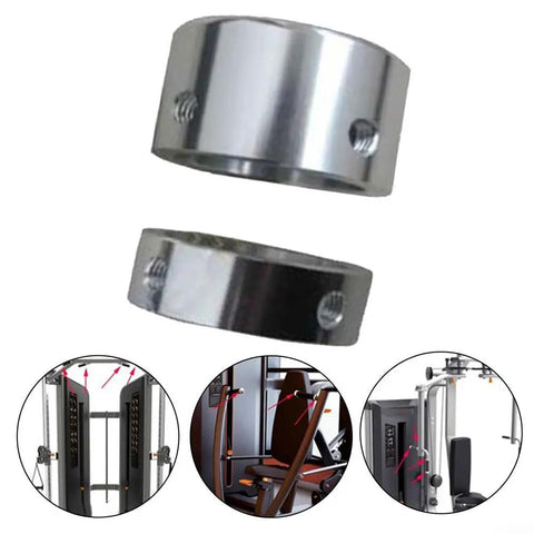 Durable Aluminum Fitness Handle End Cap For 25mm And 32mm Tubes Plate Loaded Machine Grip Cap with Smooth Edges shown on equipment