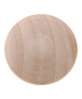 Six Pack Natural Wood Mushroom Cabinet Knobs One Point Five Inch Wide Unfinished Drawer Handles close-up view of smooth wood finish