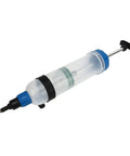 Ultimate 1.5L Fluid Extractor Engine Oil Syringe With Smart Arrow Case Master Cylinder Transfer Pump, transparent plastic tool.