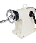 Built Tough Heavy Duty Manual Tailstock And 4Th Axis Indexing Head For Cnc Lathes And Mills Smooth Four Axis Linkage Drilling Setup that features a robust design with a chrome handwheel.