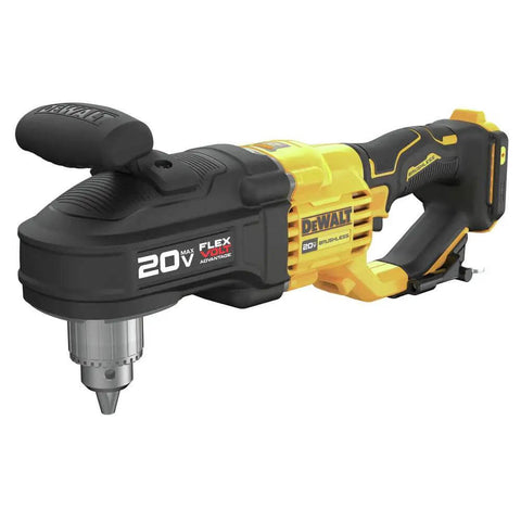 20 Volt Brushless Compact Cordless Drill With Half Inch Chuck For Stud And Joist Work Flexvolt Ready showing drill handle and chuck.
