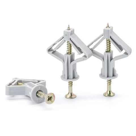 Must Have 50 Piece Drywall Anchors And Zinc Plated Screws Kit With Nylon Wall Plugs For Hollow Walls Quick Install Fasteners