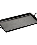 Seasoned Carbon Steel Griddle With Dual-Handle Flat Top For Stovetop, Oven, And Grill, Lightweight And Fast-Heating Pan, 18 By 10 Inches