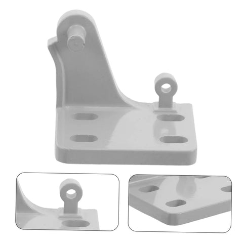 Commercial Grade Metal Refrigerator Door Hinges For Cooler And Freezer With Silky Smooth Motion And Knockout Durability For Zero Sweat Home Or Commercial Fridge Repairs That Truly Nail It Down, showing white metal hinge with pivot.