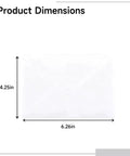 Bulk 250 White Paper Envelopes 6.26 By 4.25 Inches For Checks Cash Invoices Postcards And Mailing Supplies shown with dimensions
