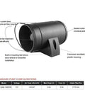 Inline 3 Inch 12V Marine Bilge Air Blower with corrosion-resistant ABS housing, detailed features and specifications shown