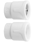 Premium 2-Piece Ceramic TIG Welding Torch Cup Shields For High Temp Argon Arc With Precision Machined White Ceramic Nozzles.