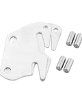 Universal Wood Bed Rail Hook Plates With Four Mounting Pins For Footboard Frames Built Like A Tank Replacement Brackets Effortless Bedroom Hardware Fix Kit Set Of Two including thick steel brackets and mounting pins.