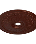 Large Oak Leaf Ceiling Medallion Antique Copper 29 1/8 Inch Outside Diameter Fits Canopies Up To 6 1/4 Inches Super Lightweight