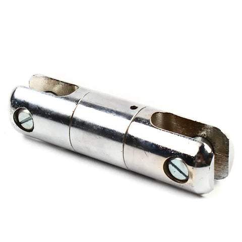 Heavy Duty Cable Pulling Swivel With 5 Ton Load Rating And Anti Twist Ball Bearings Forged From Galvanized Steel, silver finish.