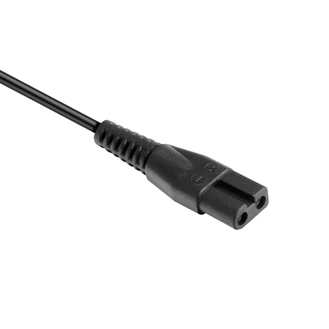 Close-up of Heavy Duty 10Ft AC Power Cord Cable end, designed for Porter Cable Reciprocating Saws, UL Tested 16AWG