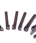 Accusize 3/8'' shank 9‑pc indexable carbide turning tool and boring bar set with 10 extra inserts for aluminum