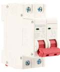 Two Pole Mini Circuit Breaker For DC 500V Systems, 63A Overcurrent Protection, Air Switch DIN Rail Mount, DZ47 63Z C63