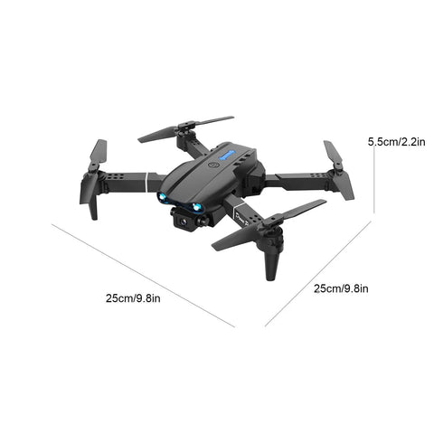 Camera Drone With Screen Display Remote, 2.4G Quadcopter With Altitude Hold, 25cm size, black color, HD Camera visible