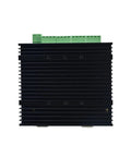 Go-To All In One Ethernet CNC Controller With 4 Axis Integrated Stepper Drivers, Easy Install, Stable Long Run Performance, Pro Grade CNC Machine Control Board For Precise Machining. Black metal CNC control board with green terminal blocks