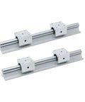 High Precision Linear Guide Rail Kit With 12mm SBR12 Optical Axis Shaft And Four Smooth Slide Ball Bearing Blocks, two rails