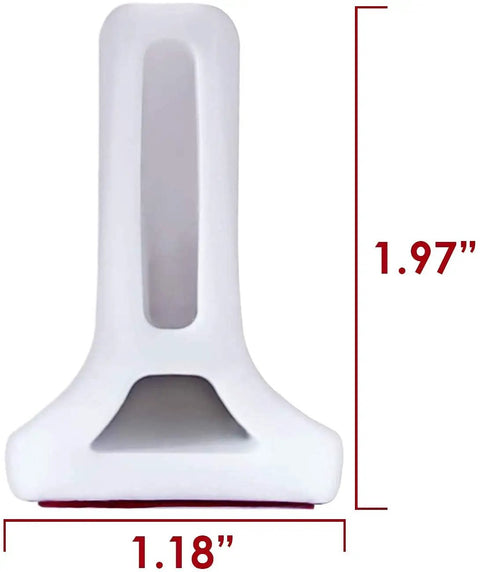 Side view of the 75 Inch Collapsible Shower Water Dam Threshold Barrier Keeps Water Inside and Splashes Contained, showing dimensions.