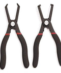 2 Piece Push Pin Plier Set With 30 Degree And 80 Degree Angles For Fast Safe Plastic Anchor And Center Pin Removal Pro Grade Automotive Tool Kit