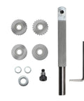 Pro Grade Texture Woodturning Tool Set With Spiral Thread Cutters 2mm 3mm 4mm Pitch Wheel Cutter Texturing System components