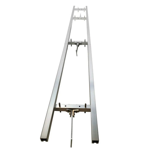 12 Ft Rail Mill Guide System With Four Crossbar Kits for chainsaw milling, aluminum construction, showing full length and stability features.