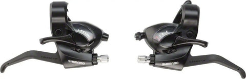 Ride Ready 7 Speed Shift And Brake Lever Set With EZ Fire Plus SIS Index Shifting Clear Optical Gear Display Steel And Resin Black