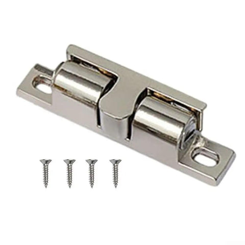 Durable Zinc Alloy Cabinet Door Bumper Beads With Ball Catch Magnets For Cabinets Drawers Doors 43mm silver finish shown