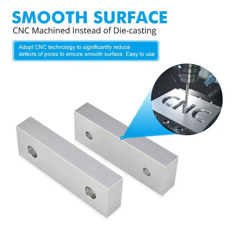 10 Set 20 Pieces Soft Jaws For 6 Inch Vise Aluminum Machinable Jaw Set 6 X 2 X 1 Inches Standard Vise Jaws Pro Grade Gripping
