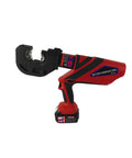 Ultimate Ez-400 Hydraulic Battery Powered Cable Crimping Tool For Copper And Aluminum with a red cordless design.