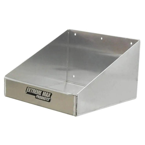 Rag In A Box Aluminum Dispenser Rack For Shop Garage And Race Trailer Grab And Go Storage With Easy Slide Dispense Slot For 200 Count Rag Containers Now, side view, empty