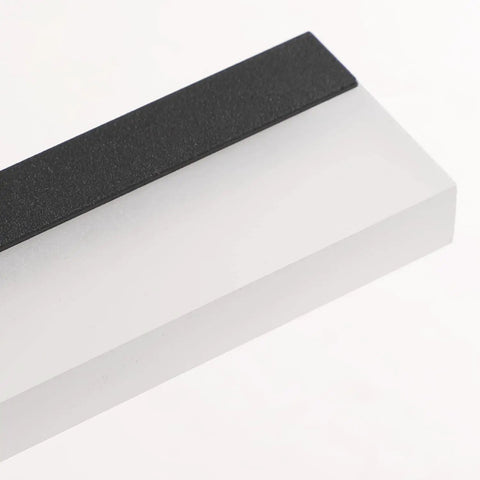 Close-up of 24 Inch LED Modern Matte Black Bathroom Vanity Light Over Mirror Bar With 180 Degree Up Down Adjustment For Shadow Free Grooming Makeup And Shaving Energy Efficient Vanity Lighting Fixture
