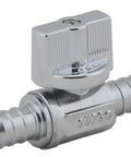 Chrome-plated One Quarter Turn Straight Stop Valve One Half Inch PEX To One Half Inch PEX Lead Free Brass for faucets or toilets
