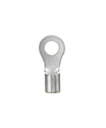 Hella Durable Non Insulated Ring Terminal Connectors Smooth Crimp Wiring Harness Fix For Pickup Trucks And Home Electrical Projects 18 To 14 AWG Fits Four Bolt Hole Dead Nuts Secure Copper Ends One Thousand Pack Bundle close-up of ring terminal connector.